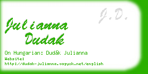 julianna dudak business card
